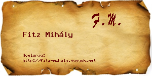 Fitz Mihály névjegykártya