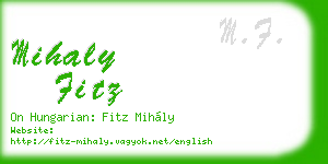 mihaly fitz business card